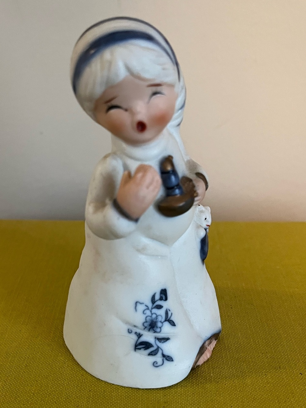 Jasco Bisque Porcelain Bell “Bedtime Blue Girl”